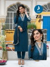 Zil By Kaya Roman Silk Online Kurti With Bottom Dupatta Wholesale
